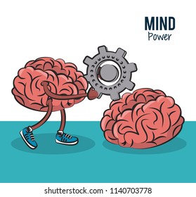 Mind and brain power concept