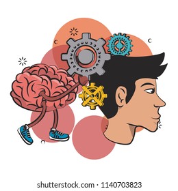Mind and brain power concept
