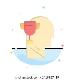 Mind, Brian, Award, Head Business Logo Template. Flat Color