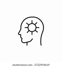 mind brightness icon sign vector