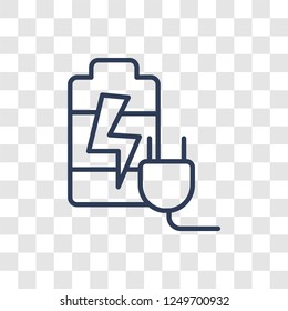 Mind Charge icon. Trendy linear Mind Charge logo concept on transparent background from Productivity collection