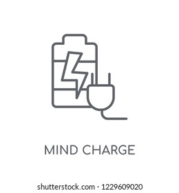 Mind Charge linear icon. Modern outline Mind Charge logo concept on white background from Productivity collection. Suitable for use on web apps, mobile apps and print media.