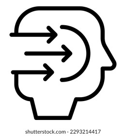 Mind comfort zone icon outline vector. Work escape. Start businessman