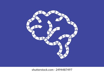 Ilustración de la salud mental del rompecabezas complejo