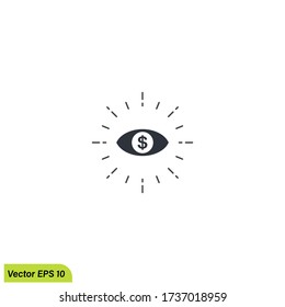 Mind concept graphic for money-oriented icon illustration vector eps 10