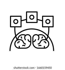Icono de línea de configuración, signo de concepto, ilustración de vector de esquema, símbolo lineal.
