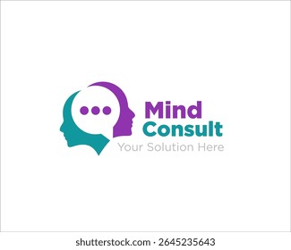 mind consult logo designs for medical talk and online service