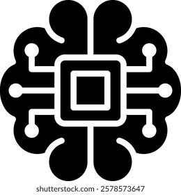 Mind Control Icon Glyph Vector Illustration
