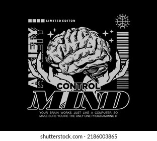 Mind Control Street Style Tshirt Design Stock Vector (Royalty Free ...