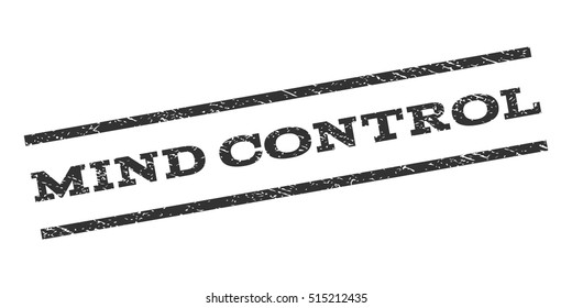 Mind Control watermark stamp. Text tag between parallel lines with grunge design style. Rubber seal stamp with dirty texture. Vector color ink imprint on a white background.
