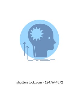 Mind, Creative, thinking, idea, brainstorming Glyph Icon.