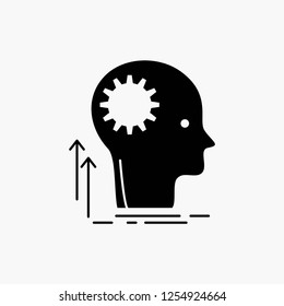 Mind, Creative, thinking, idea, brainstorming Glyph Icon. Vector isolated illustration