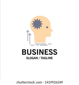 Mind, Creative, thinking, idea, brainstorming Flat Color Icon Vector