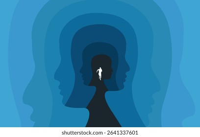 Mind deep self discovery path illustration