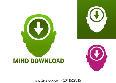 Mind Download Logo Template Design Vector, Emblem, Design Concept, Creative Symbol, Icon