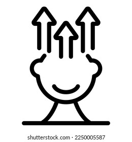 Mind downshifting icon outline vector. People travel. Lifestyle nature