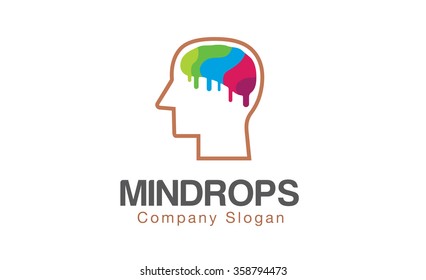 Mind Drops Logo Design Illustration