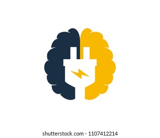 Mind Electric Icon Logo Design Element