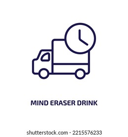 mind eraser drink icon from drinks collection. Thin linear mind eraser drink, water, tea outline icon isolated on white background. Line vector mind eraser drink sign, symbol for web and mobile