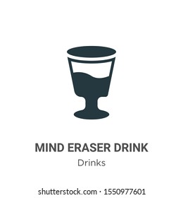 Mind eraser drink vector icon on white background. Flat vector mind eraser drink icon symbol sign from modern drinks collection for mobile concept and web apps design.