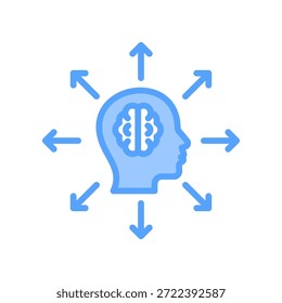 Mind Expansion Icon blau Vektorgrafik