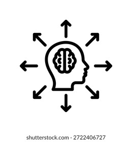 Vektorgrafik der Mind Expansion Icon Line