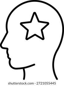 Mind Focus Outline Icon Idea
