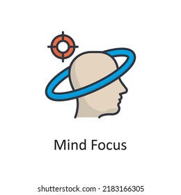Mind Focus vector filled outline Icon Design illustration. Miscellaneous Symbol on White background EPS 10 File