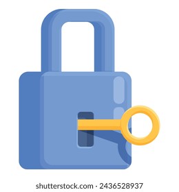 Mind future thinking padlock icon cartoon vector. Goal mindset. Energy right