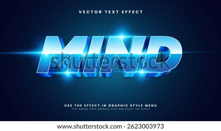 Mind futuristic Style 3D editable text effect Template Suitable for modern gradient color