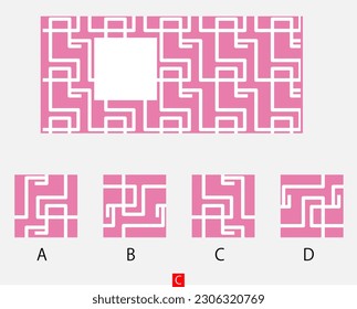 Mind game, Brain questions - IQ TEST, Visual intelligence questions, Find the missing part.