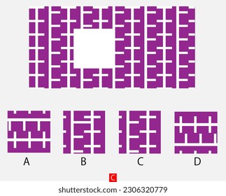 Mind game, Brain questions - IQ TEST, Visual intelligence questions, Find the missing part.