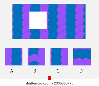 Mind game, Brain questions - IQ TEST, Visual intelligence questions, Find the missing part.