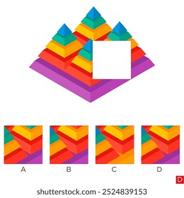 Mind game, Brain questions - IQ TEST, Visual intelligence questions, Find the missing part.