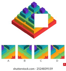 Mind game, Brain questions - IQ TEST, Visual intelligence questions, Find the missing part.