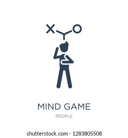 mind game icon vector on white background, mind game trendy filled icons from People collection, mind game vector illustration