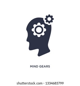mind gears icon. Simple element illustration from productivity concept. mind gears editable symbol design on white background. Can be use for web and mobile.