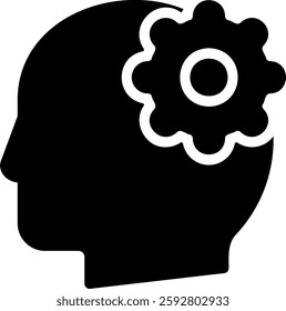mind glyph icon illustration vector