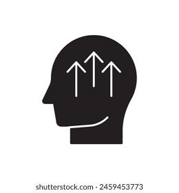 Mind growth icon design, isolated on white background, vector illustration