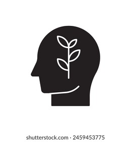 Mind growth icon design, isolated on white background, vector illustration
