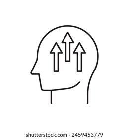 Mind growth icon design, isolated on white background, vector illustration