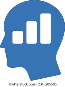 icono de color de glifo vectorial de crecimiento mental
