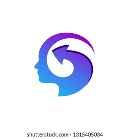 Mind head person human creative logo
