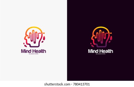 Mind Health logo designs concept, Head Health logo template vector, Intelligence logo designs