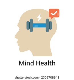 Mind Health vector Flat Icon Design illustration. Medical and Healthcare Symbol on White background EPS 10 File