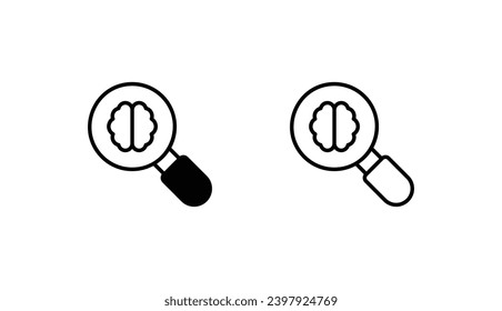 Mind icon design with white background stock illustration