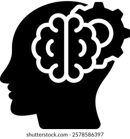 Mind Icon Glyph Vector Illustration