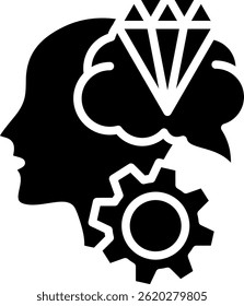 Mind Icon Glyph Vector Illustration