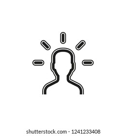 Mind icon. Logo element illustration. Mind symbol design from collection. Simple Mind concept. Can be used in web and mobile
