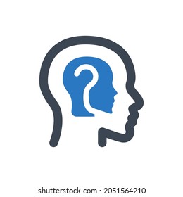 Mind icon on white background